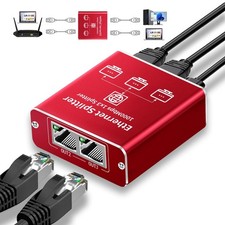 Ethernet Splitter 1 to 3 High Speed 1000Mbps Gigabit Ethernet Splitter LAN Sp...