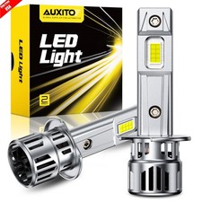 AUXITO H1 LED Headlight Kit Bulbs High Low Beam 65000K Super White 33000LM 100W