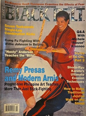 Image Remy Presas Black Belt Mixed Martial Arts MMA Karate Magazine August 1998 Remy ...