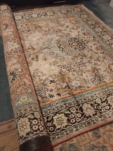 Seiden Handgeknüpfter Orientteppich LEBENSBAUM 124×192cm Vintage Seide Teppich - Bild 21 von 24