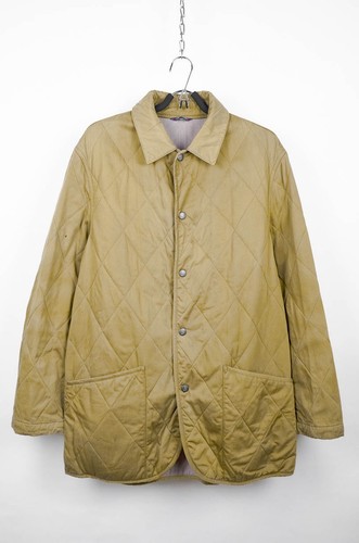 Herno, Herno Mens Beige Cotton Diamond Quilted Jacket IT 50 US L Made in Italy Vintage