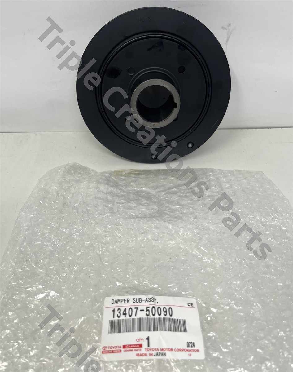 Genuine Toyota 2UZFE Damper Pulley Crankshaft Sub-Assy 13407-50090