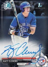 2017 Topps Bowman Chrome Toronto Blue Jays Kacy Clemens Draft Autographs