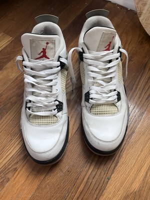 Jordan Air Jordan 4 Retro Cement Low Top White Gray Black Red Sneaker