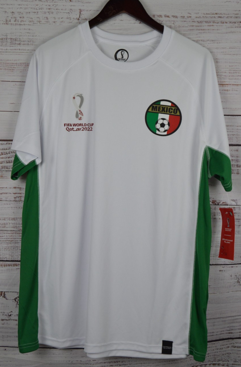 FIFA World Cup 2022 Panelled Short Sleeve Mexico Qat_ar Mens XL White NWT