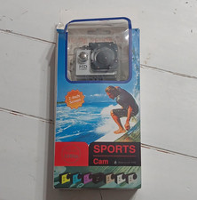 Sports Cam HD 1080P Action Camera Waterproof 30m 2in Screen Silver Micro USB