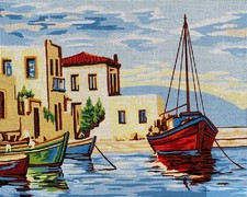 Needlepoint tapestry painted canvas 14.860 20"x24" GobelinL
