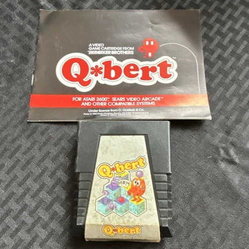 Parker Brothers Q*bert Atari 2600 Arcade Game Cartridge Manual Included