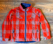 Kids Stio Reversible Rambler Shirt Jacket Shacket Blue Orange Size 8