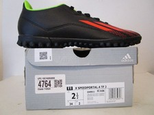 Adidas Kids X 22.4 Speedportal Shadow Portal Turf Indoor Soccer Shoe Blk/Red 2.5