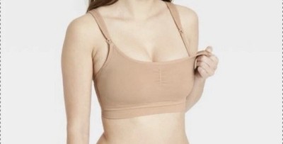   Auden Women's All-in-One Nursing and Pumping Bra GRAY Medium 34C/34D  