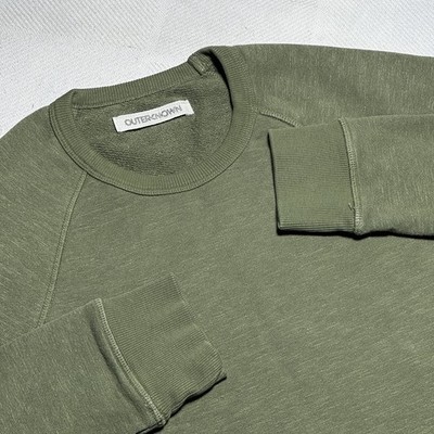 Outerknown Sur Sweatshirt Mens Small Olive Branch Oraginc Cotton Hemp Blend