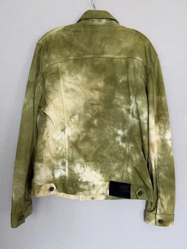 $398 Monfrere LARGE The Dean Button Trucker Jacket Rennais Green image 2