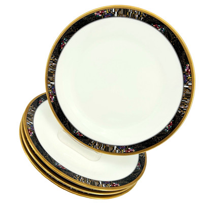 Mikasa Royal Glimmer Bone China Salad Plates 8 & 1/8  Japan Replacement Set Of 4