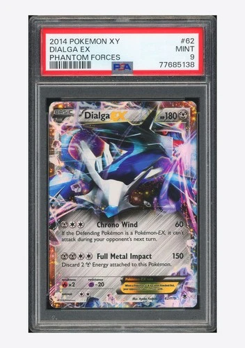 Pokemon PSA 9 Dialga EX Ultra Rare 2014 62/119 Phantom Forces English