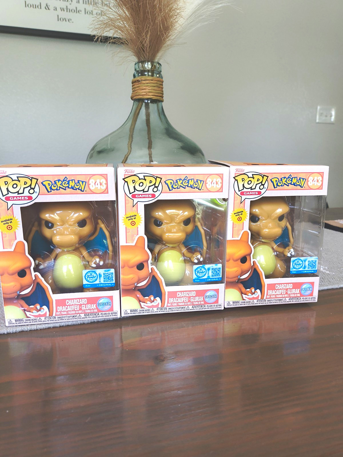Funko Pop! Juegos Pokémon Charizard Color Suave Objetivo Exclusivo #843 ¡Juego de 3!