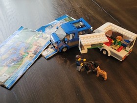 LEGO 60117 City Camper Van Truck Camping Trailer BBQ Grill w/Instructions Set