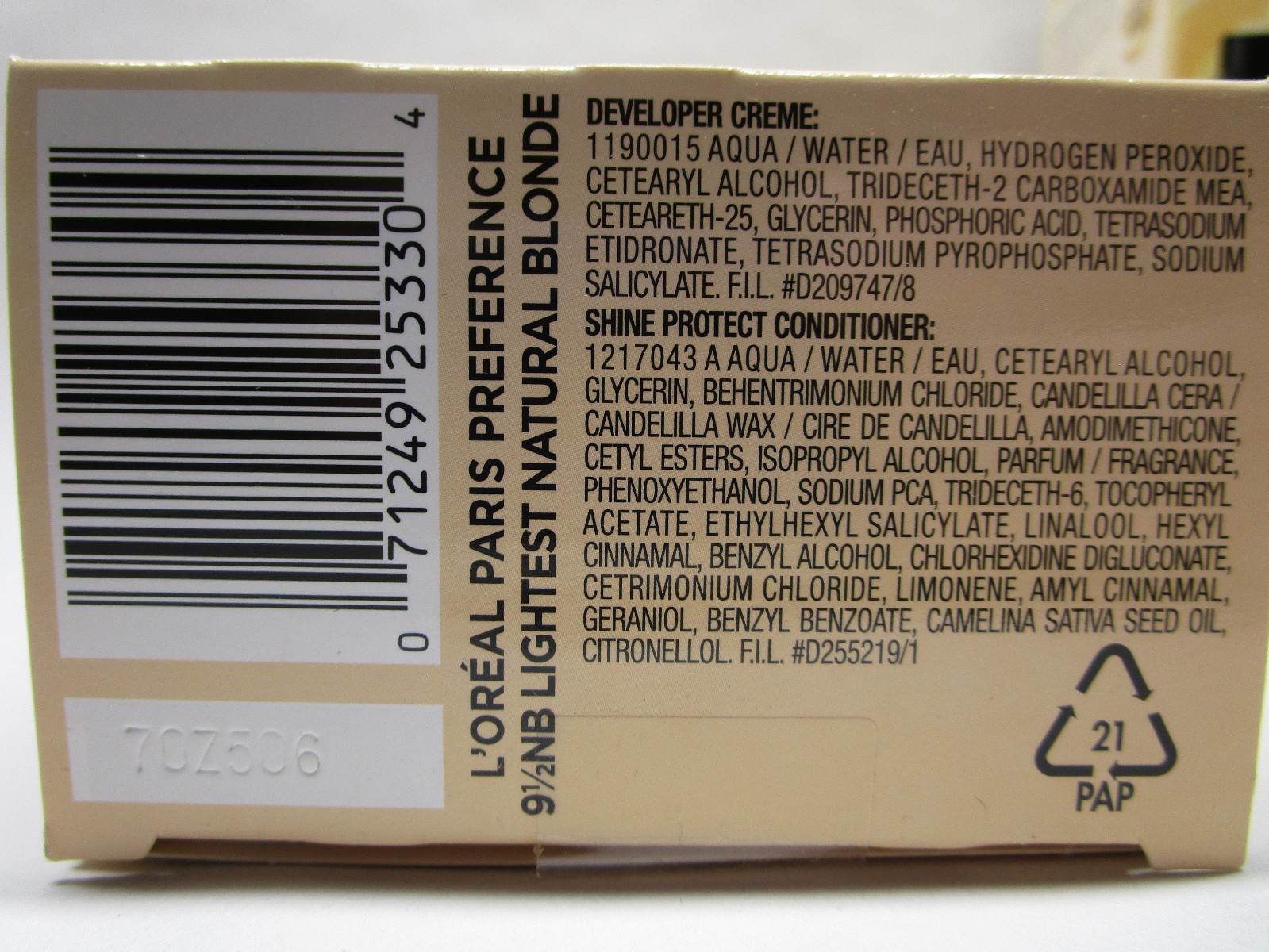 2 Pack~Loreal Superior Preference Hair Color #9 1/2NB Lightest Natural Blonde