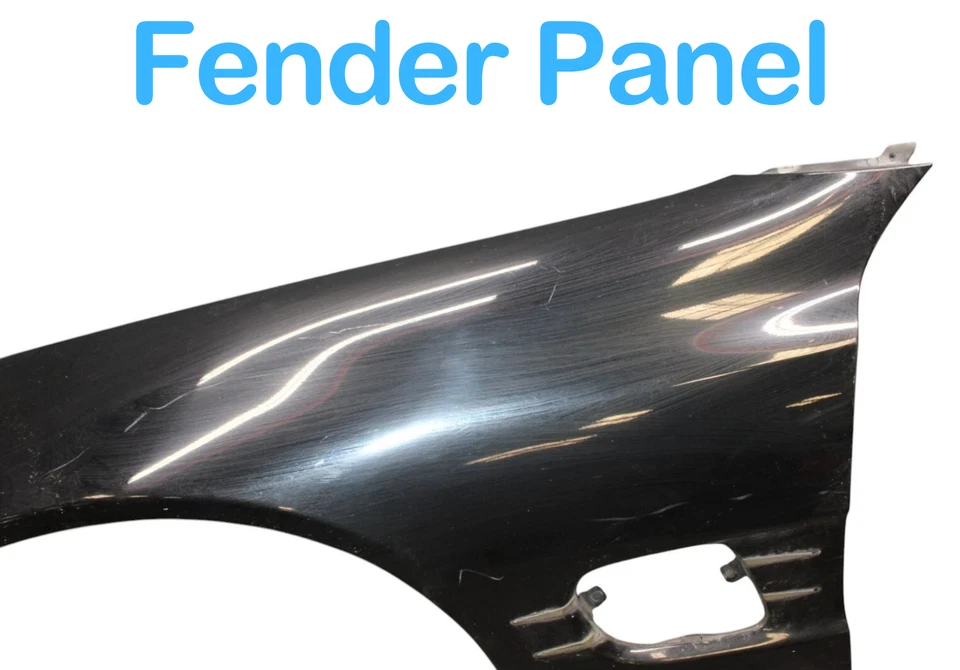 03-08 Mercedes R230 SL500 SL550 Panel de carcasa guardabarros delantero izquierdo negro OEM Foto 3 de 4