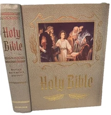 1964 Holy Bible Master Reference Edition - Red Lettered, Illustrated, Large