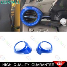 Para Chevy Trax 2023-2026 Consola Azul Brillante L&R Salida de Aire Ventilación Cubierta Borde 2 Piezas