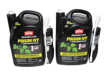 2 Pack Ortho GroundClear Poison Ivy & Brush Killer RTU Weed Killer +Spray Wand