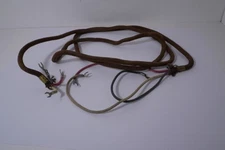 Used Original W/E 3 Conductor Brown Cloth Handset Cord Fair Cond. 46" Long