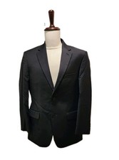Kenneth Cole Awareness Sport Coat Blazer Stretch Slim Fit Wool Black Jacket 40R