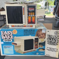 VTG 1983 Kenner Easy-Bake Dual Temp Oven Original Box 1 Pan Pusher Utensil WORKS