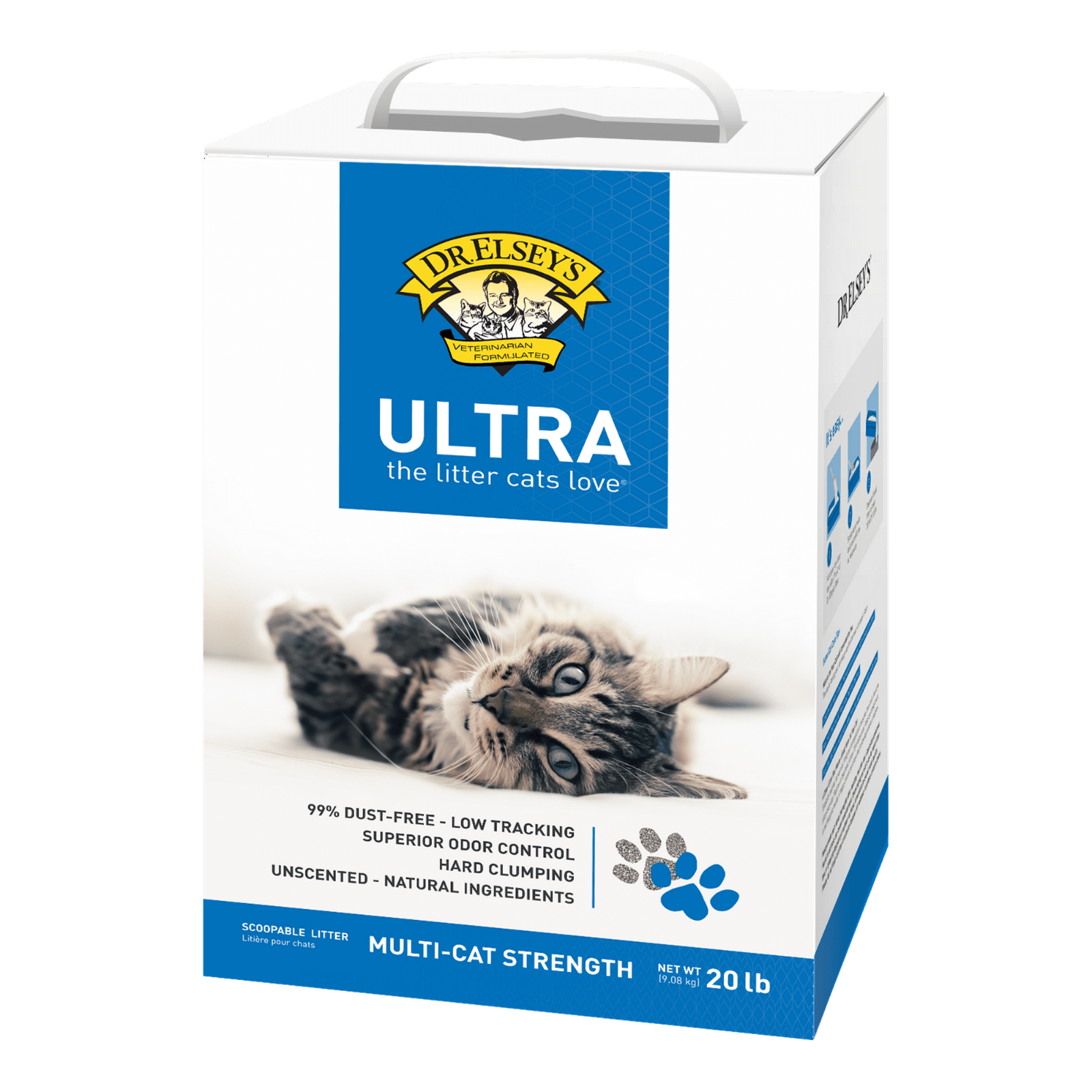 Dr. Elsey's Precious Cat Ultra Unscented Clumping Clay Cat Litter, 20 lb. Box