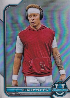 2021 22 Bowman Chrome U Spencer Rattler  SP Image Variation