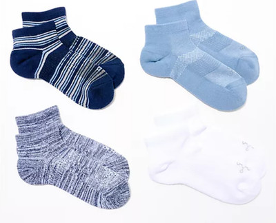 4 Pack Tommie Copper 4 Pk Ultra Temp & UltraGuard Ankle Socks Blue Stripe Medium
