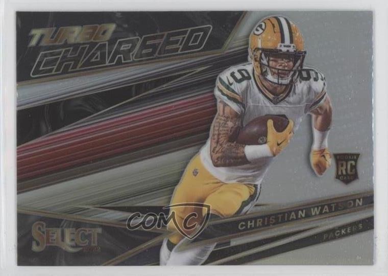 2022 Panini Select Turbocharged Silver Prizm Christian Watson Rookie RC 0c9e