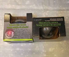 2Dummy Fake Dome Security Camera Blinking LEDs Flashing Light CCTV Surveillance