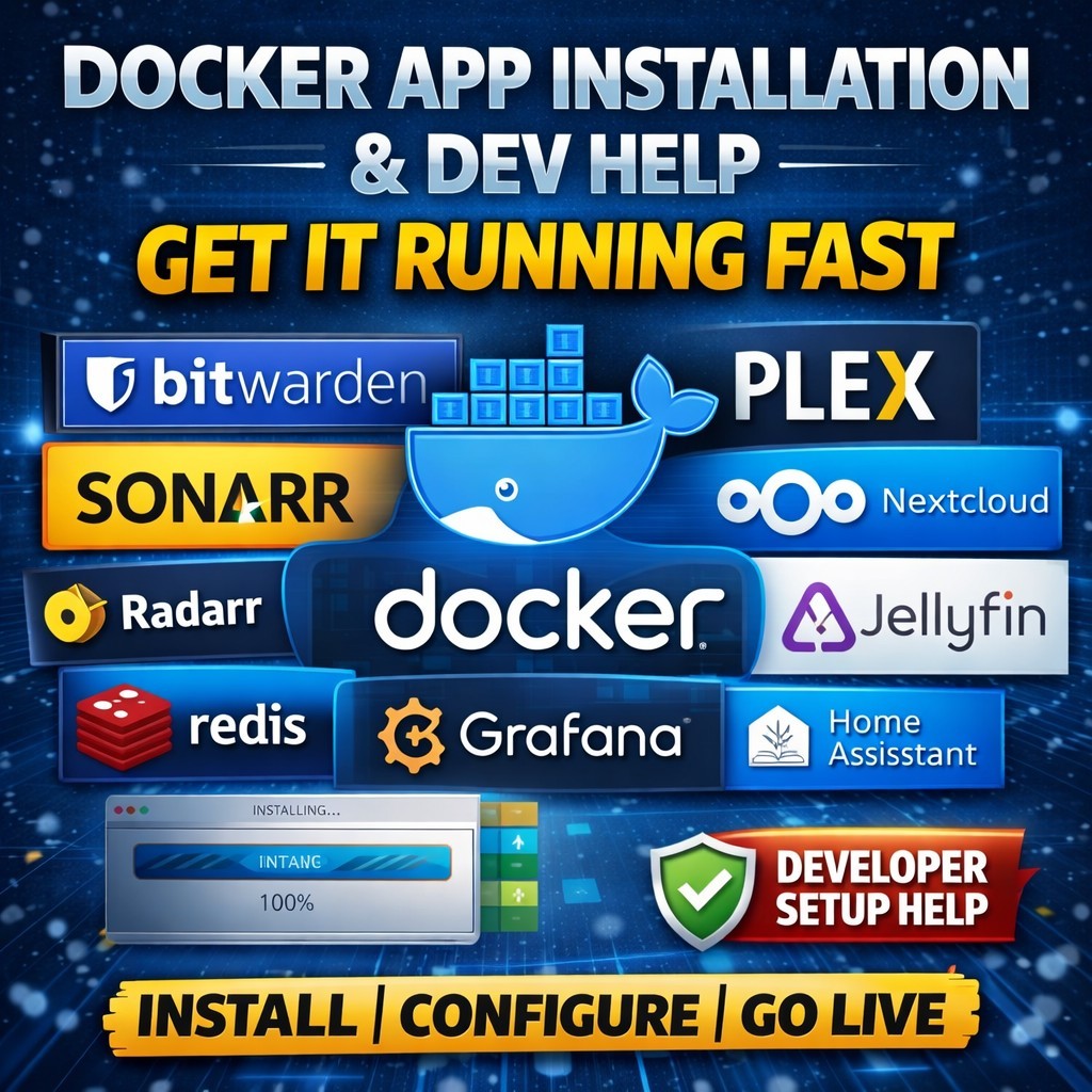 Docker App Installation & Dev Help – Nextcloud, Plex, Sonarr & More | Get It Run