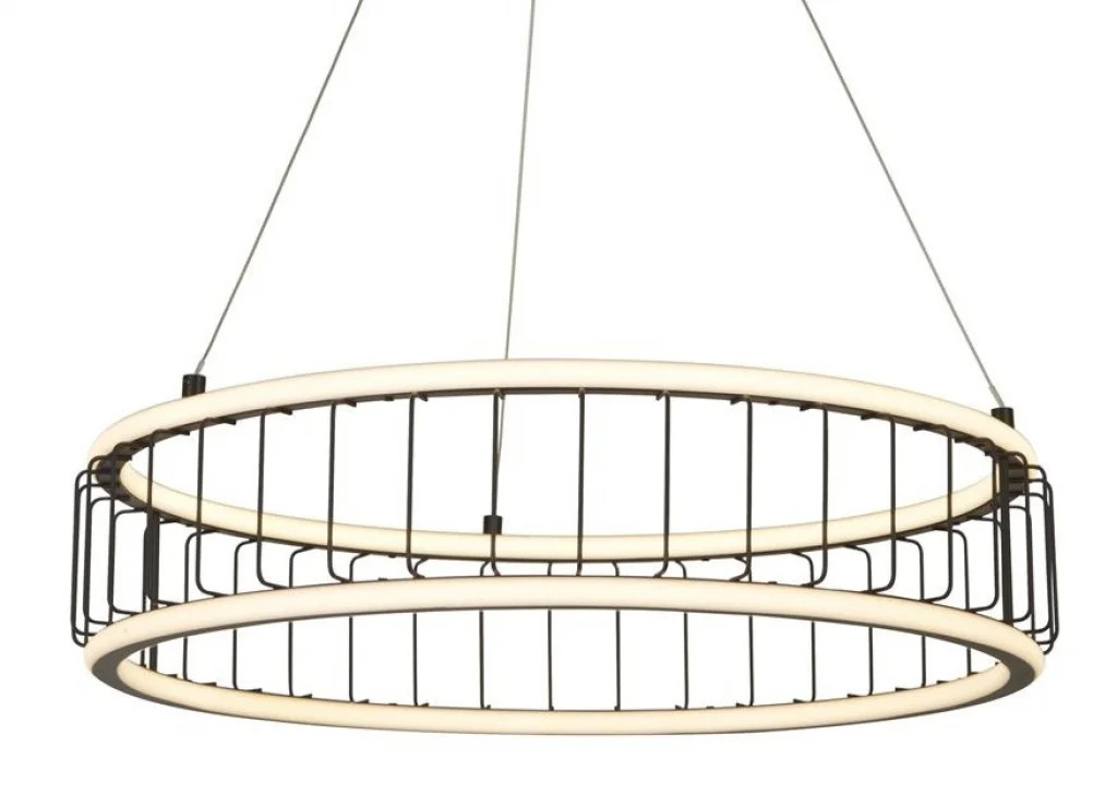 Ceiling Light Black Circolo LED 575mm Searchlight 54214-1BK