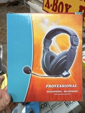 Over-Ear Headband Headset, Boom Mic, 3.5mm Jack, Black, 1.8M, Volume Control