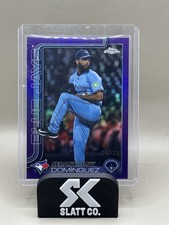 2025 Topps Chrome Update #USC100 Seranthony Dominguez /250 Purple Foil Blue Jays