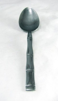 The Cellar Stainless Steel CLF2 (BAMBOO) Lot of 2 Oval Soup Spoons READ