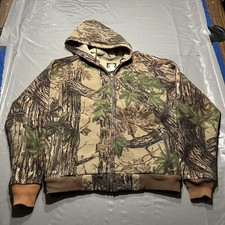 Vintage Cabela's Jacket Men's XL Realtree Camo Hoodie Y2K Made in USA Full Zip