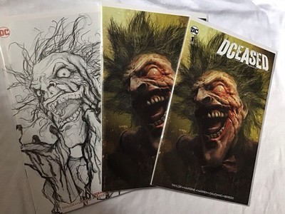 DCeased #1 - GIANG Joker Variants - Trade, Virgin, Sketch  #'d with COA's - NM