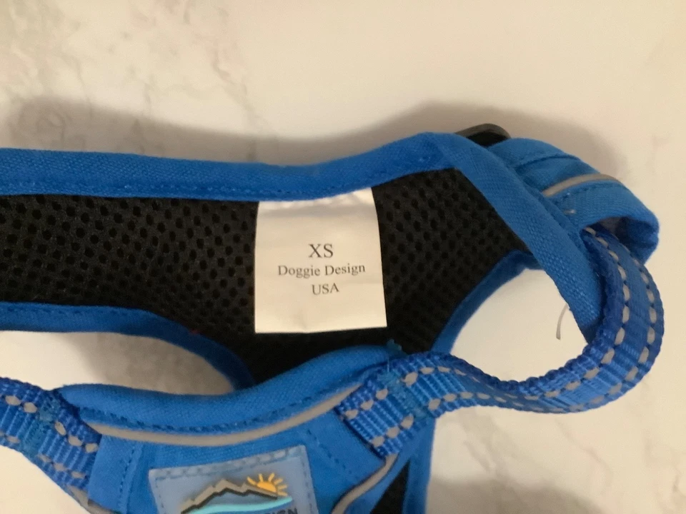 Шлейка для собак Doggie Design без дросселя | синяя накидка и застежка | размер X-Small - Изображение 2 из 4