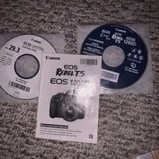 Canon Rebel T5 EOS 1200D Instruction Owners Manual- 2 CD - Camera Slr