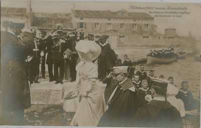KAISER paar auf CORFU Kerkyra Korfu mit King of Greece Uniform Orden TOP-Erhaltu