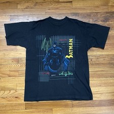 Vintage 1995 Batman Forever Batwing Single Stitch Graphic T Shirt Size XL Used