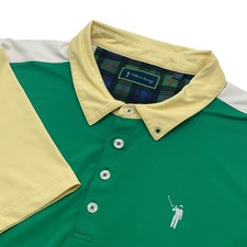 William Murray Golf Polo Shirt Mens Extra Large XL Green Colorblock Short Sleeve