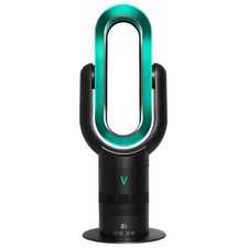 VORTEX AIR Pro Bladeless Space Heater and Cooler Turquoise Delight Remote