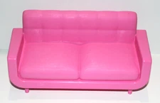 BARBIE Doll DREAM HOUSE replacement Pink COUCH Living Room FURNITURE Sofa 2015