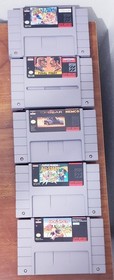 Nintendo SNES Gray W/ 5 Games 2 Oem Controllers Super Mario All Stars 🔥