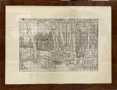 Maurice TAQUOY (1878-1952), Dessin à L’encre Avec Mise Au Carreau, Daté 1911 - Photo 1/4